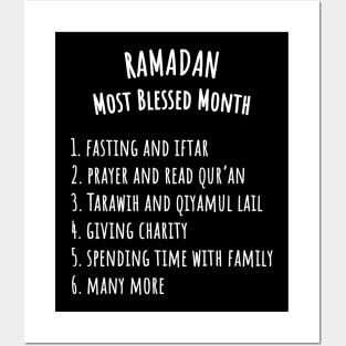 Ramadan Blessed Month Muslim Islamic Ramadhan Eid al Fitr Posters and Art